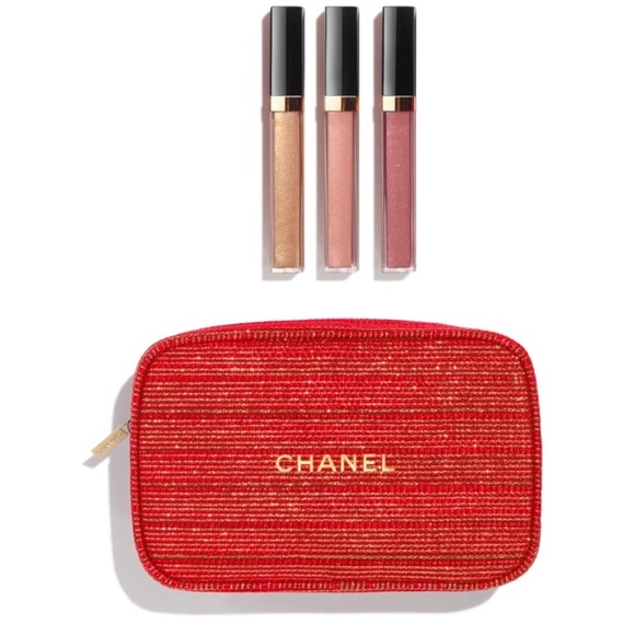 Chanel Bag Holiday Beauty Cosmetic Bag Red - Picture 1 of 7